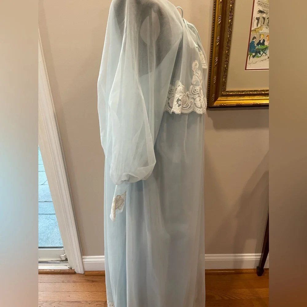 🆕Kayser baby blue peignoir‎ set-NWT/deadstock-size medium ladies VTG Rockabilly